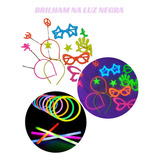Kit 120 Adereços Óculos Tiaras Pulseiras Neon Festa Balada