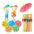 Kit 120 Canudo Guarda Chuva Sol Decorado Para Drinks Cor Sortidas
