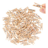 Kit 120 Mini Prendedor Pregador Colorido Natural Drink Tag