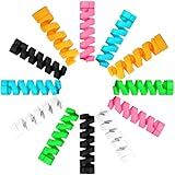 Kit 120 Protetor Cabo Silicone Mola Enrolar Espiral Fio Celular Carregador Usb Tomadas Mouse Fone Ouvido Anti Quebra Tablet Colorido