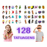 Kit 128 Tatuagem Temporaria Infantil Tema Meninos E Meninas