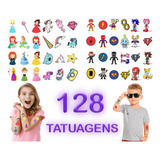 Kit 128 Tatuagem Temporaria Infantil Tema Meninos E Meninas