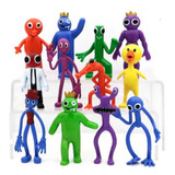Kit 12un Rainbow Friends Miniaturas Monstros