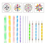 Kit 13 Boleadores Para Pontilhismo Com Gabarito Para Mandala