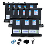 Kit 13 Placas 2mt Aquecedor Solar Piscinas Completo Rosca F