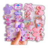 Kit 14 Presilhas Lacinhos Bico De Pato Tic Tac Cabelo Menina