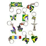 Kit 15 Chaveiros Brasil