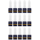 Kit 15 Colas Com Pincel Para Unhas Postiças Acrygel Promoção