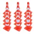 Kit 15 Cone Flexível 75 Cm Faixa Refletiva Laranja E Branco