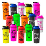 Kit 15 Coqueteleiras Garrafa De Academia Shaker 600ml Memes