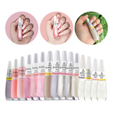 Kit 15 Esmalte Nova Coleção Francesinha Branquinho Claros