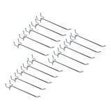 Kit 15 Ganchos Reforçados 20cm Para Painel Perfurado Eucatex