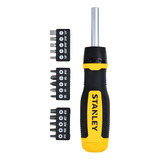 Kit 15 Peças Chave Catraca Stanley Multi Bits