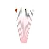 Kit 15 Pincéis De Unha Para Gel UV Acrigel E Nail Art Alta Precisão Cerdas Sintéticas E Design Ergonômico