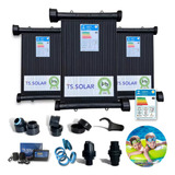 Kit 15 Placas 4mt 25 000 Lts Aquecedor Solar Piscina Rosca F