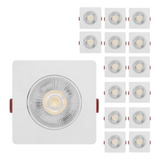 Kit 15 Spot Led 5w Dicroica Direcionável Quadrado Luz Neutro