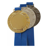 Kit 150 Medalhas Centro Liso 4 3cm Metal Honra Ao Mérito