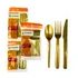 Kit 150 Talheres Descartável Reforçada Churrasco Dourado
