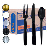 Kit 150 Talheres Master Refeição Garfo Faca Colher Reforçado