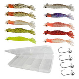 Kit 15pçs Isca Artifical Matadeira Robaleiro Cor Variadas Tamanho 6cm Com Estojo Organizador Jighead