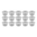 Kit 15x Ramekin Molheira Pequeno Porcelana 40ml Buffet Forno