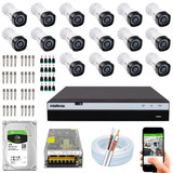 Kit 16 Câmeras Full Hd 1220 B G4 Dvr Intelbras Mhdx 3116 1tb