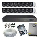 Kit 16 Câmeras Segurança Completo Gravador Dvr Stand Alone