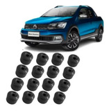 Kit 16 Capa Parafuso Roda Vw Fox Polo Bora Golf Jetta
