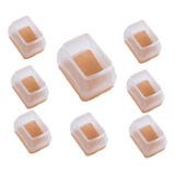 Kit 16 Capa Protetora De Silicone Retangular Feltro Na Sola