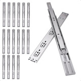 Kit 16 Corrediça Telescópica 40cm Trilho Gaveta 35kg 8 Pares