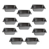 Kit 16 Cuba Gastronômica Gn 1 4 100mm Aço Inox Rechaud Bufet