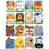 Kit 16 Livros Infantis De Animais Olha Quem Sou Amiguinhos Recortados