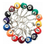 Kit 16 Peças Chaveiro Bola De Bilhar Sinuca Numeros Snooker