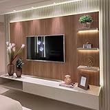 Kit 16 Placas Painel Ripado Parede Revestimento Forro Fachada Interno Texturizada 50cmx50cm 3d Pvc