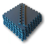Kit 16 Placas Tatames Tapete Eva 50x50x2cm 20mm Azul Marinho