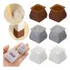 Kit 16 Protetor Pé Quadrado De Moveis Silicone Flexível Cor Marrom
