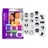 Kit 16 Stencil Pintar Rosto Pele   6 Tintas Pincel