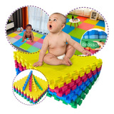 Kit 16 Tapetes Tatame Eva Premium Bebe Infantil 50x50 10mm