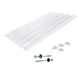 Kit 16 Telha Policarbonato Cristal 2 44 X 1 10m Acessórios