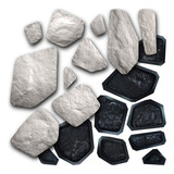 Kit 17 Formas Pedra Moledo Serrada Revestimento Cimentício