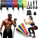 Kit 17 Peças Elástico Extensor Miniband Treino Em Casa Exercício Físico Academia Fisioterapia Musculação Crossfit Pilates Yoga Aquecimento Funcional Alongamento Malhar Emagrecimento