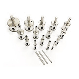 Kit 18 Brocas Diamantada Serra Copo 3 A 50 Mm Porcelanato