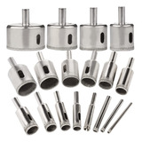 Kit 18 Brocas Diamantada Serra Copo 3 A 50 Mm Vidro Ceramica