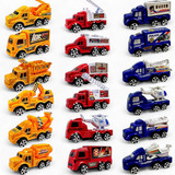 Kit 18 Caminhões Bombeiros Polícia Construção Obra Fricção