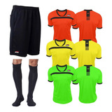 Kit 18 Camisas 6 Short 6 Meião Arbitro Futebol Brinde