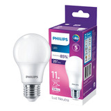 Kit 18 Lâmpadas Led Bulbo 11w 75w Philips 1018lm Bivolt Luz Branco neutro 110v 220v