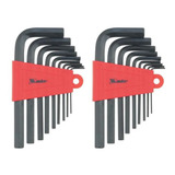 Kit 18 Peças Chave Allen Curta 1 5 A 10mm Aço