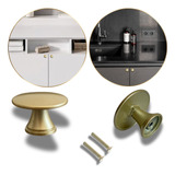 Kit 18 Puxador Para Móveis Gaveta Armário Dourado Fosco