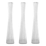 Kit 18 Vaso Solitário Vidro Transparente Decoração Mesa Rosa