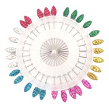 Kit 180 Alfinetes Longos Cabeça Colorida Costura Patchwork